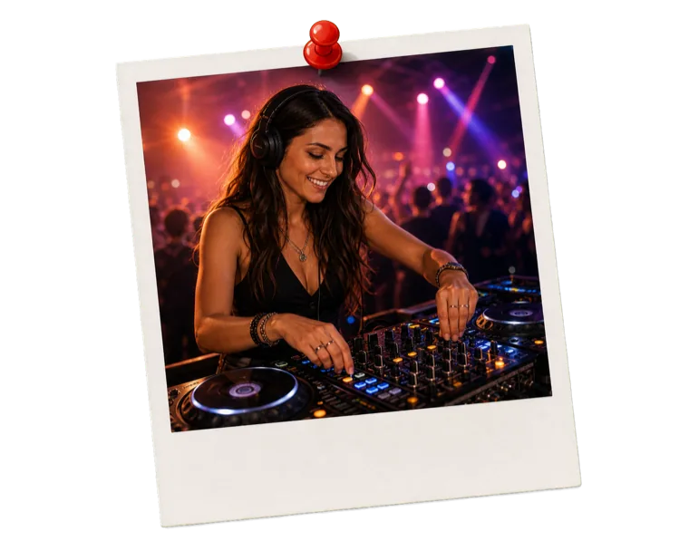 DJ performing to a crowd